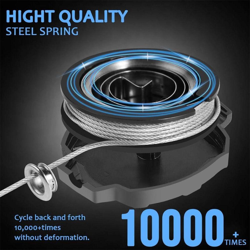 Alloy Retractable Key Reel Black Wire Rope Holder Portable Carabiner Clip  Outdoor Backpack Use