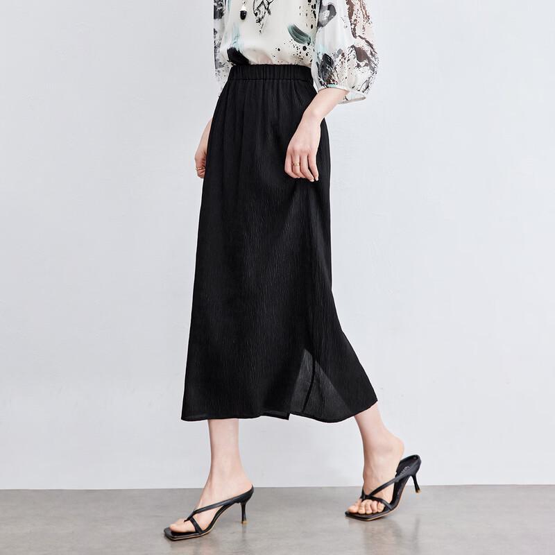 Srcr Women s 15 Momme Silk Crepe High-Waist Straight Skirt XL