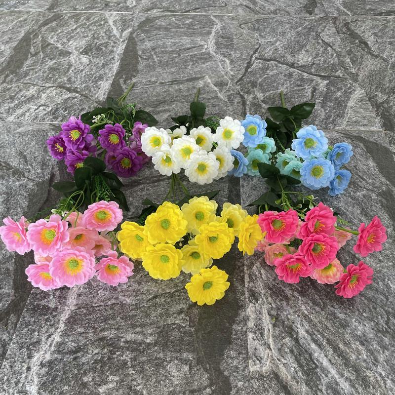 Country Style Silk Chrysanthemum Artificial Flower For Home Decor Photography Prop