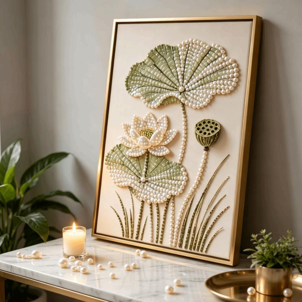 3D Pearl Painting Kit Sparkling DIY Pearl Painting Kit DIY Floral DIY Painting Art Kit  Room Decor