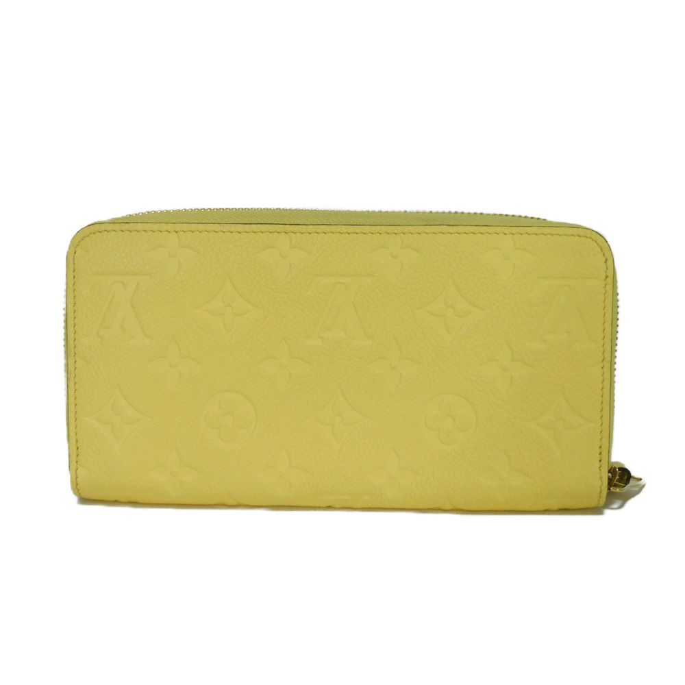 Used 12564 Zippy Wallet M82043 7940 New LV Logo Pastel Yellow Japan Exclusive RFID Monogram Empreinte Jaune Unisex from