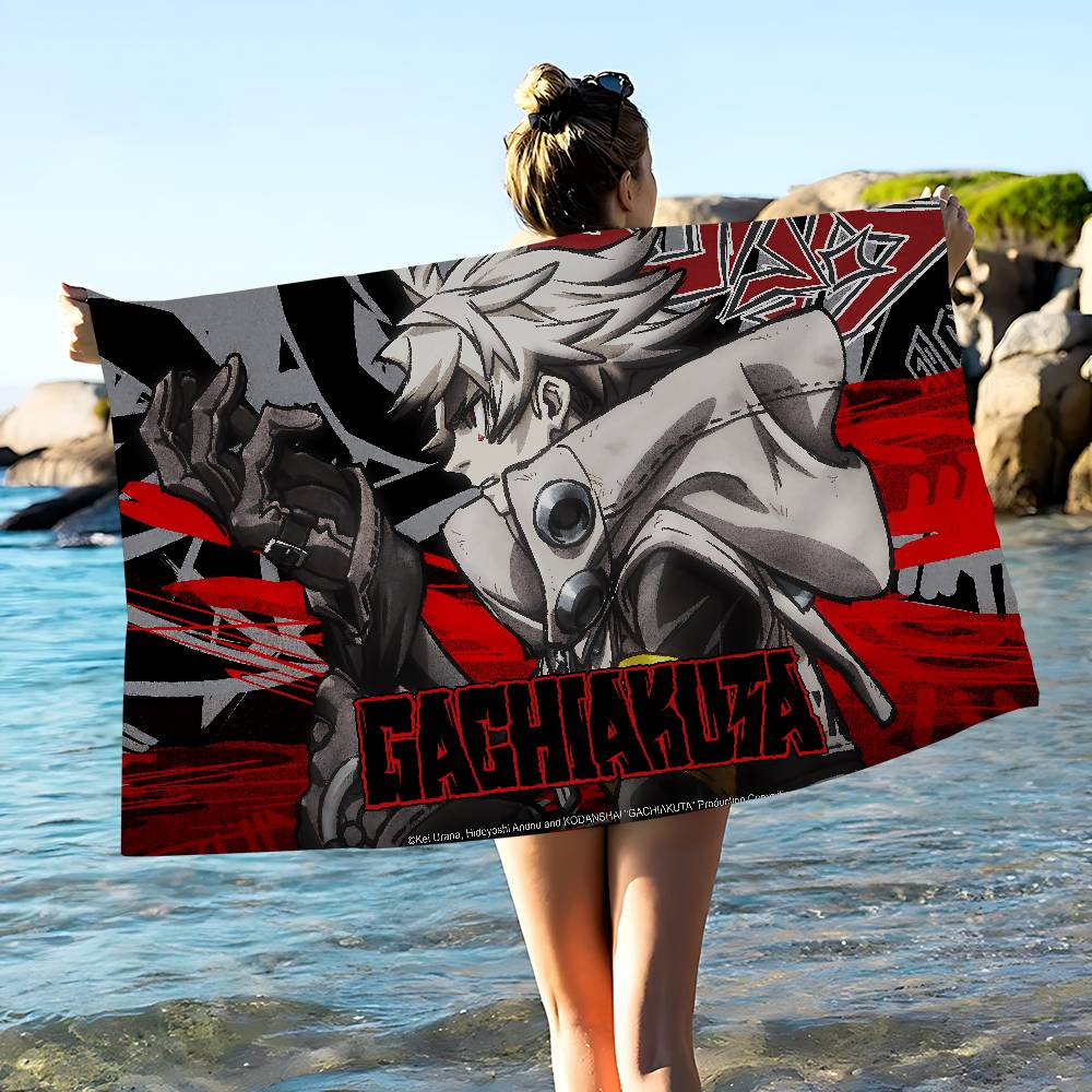 Anime G-Gachiakuta Microfiber Printed Beach Towel Mountain Climbing Yoga Beach Swimming Running Absorbent Soft Towel