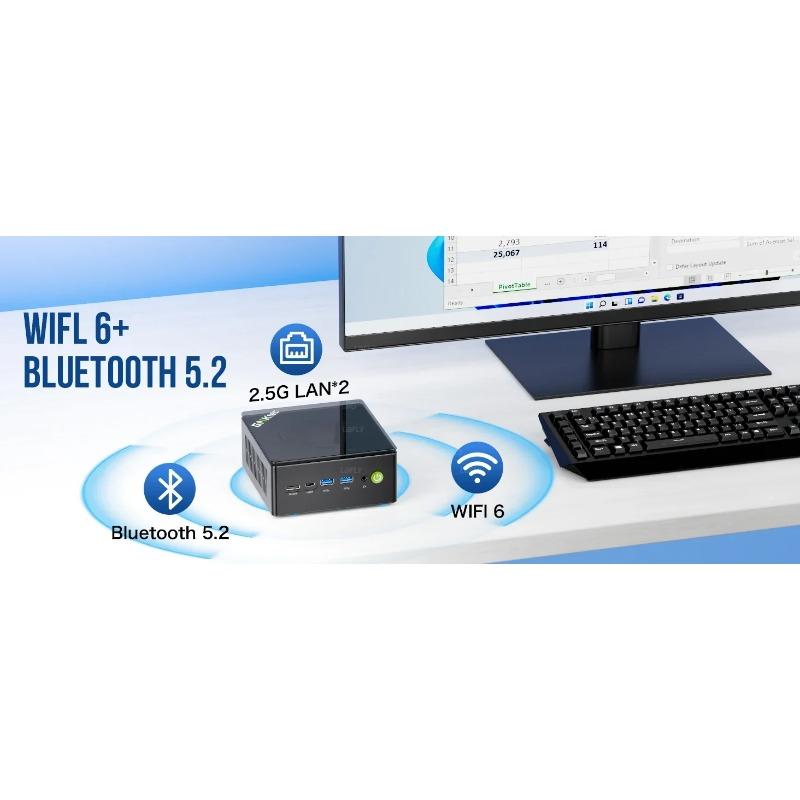 GMKtec K8Plus Mini-PC AMD R7-8845HS Window11 Pro AMD Radeon™ 780M Oculink PCIE*4 DDR5 5600MHz SSD Wifi 6 Desktop-Gaming-Computer