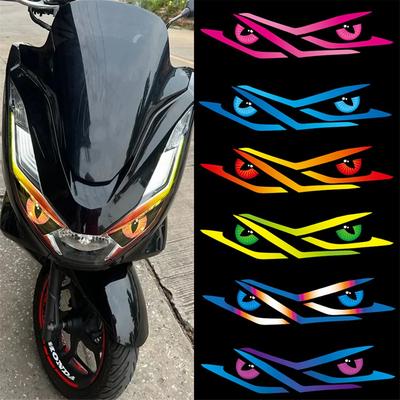 Wasserdichte Motorrad Teufelsaugen Lampenaufkleber Moto Scheinwerfer Augen Dekorative PVC Aufkleber Decals Für Honda PCX160 PCX 160