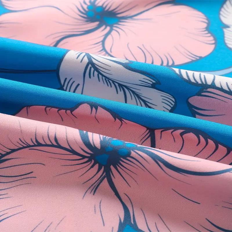 Casual Men's Beach Vacation Style Short Sleeved Shirt 3D Printed Polyester Fiber Summer Trend Beach Regular Style