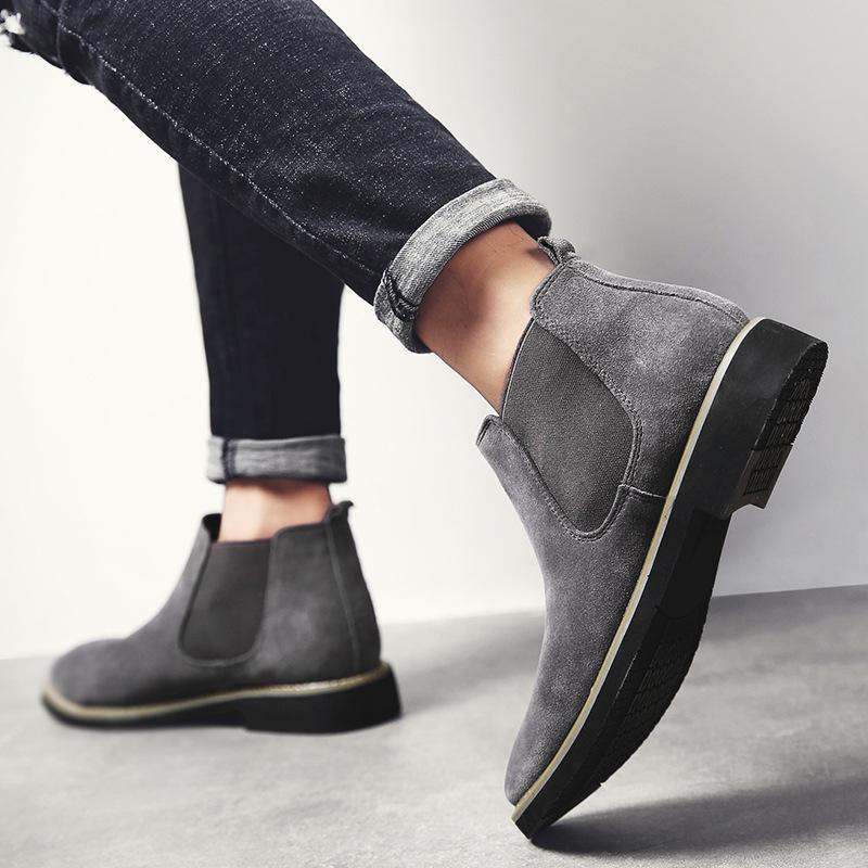 Mens Martin Boots Middle Help Chelsea Trend
