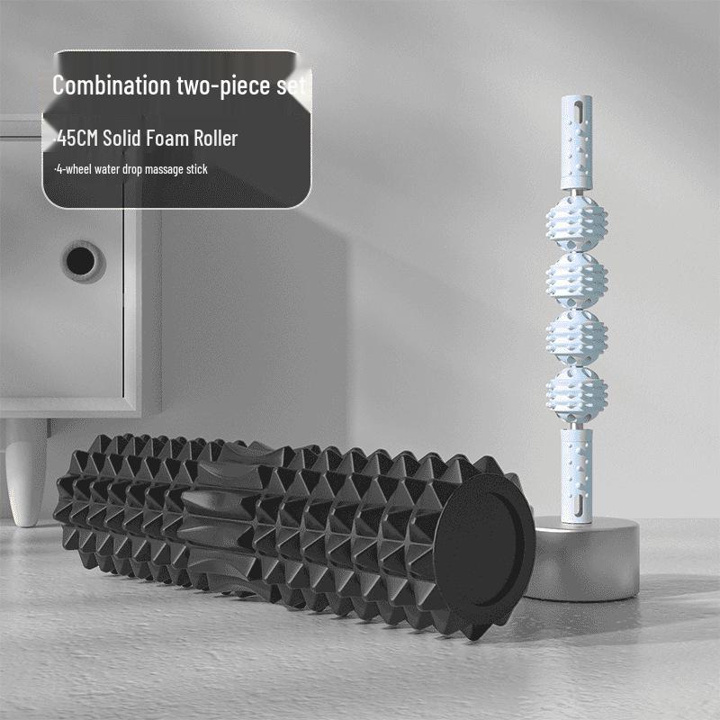 Professional Foam Roller and Crescent Yoga Massage Set