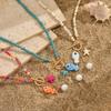 Dopamine Bohemian Starfish Pendant Necklace OT Buckle Beach Jewelry Beaded Choker  Casual Wear