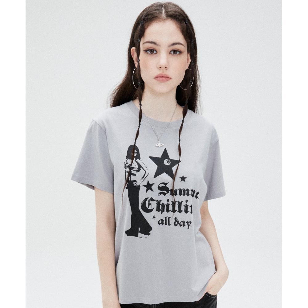 

LUV ИСТИННА SU SUMMER CHILLIN TEECHARCOAL