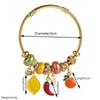 Fruit Series Bracelet Apple Lemon Orange Pendant Adjustable Wristband