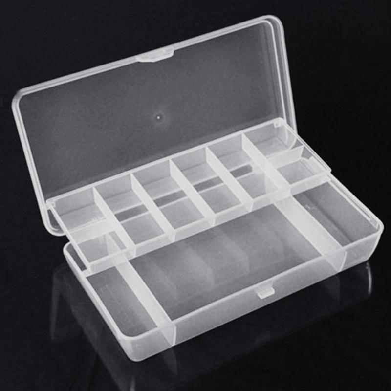 PortableTool Storage Box Organizer for Case Plastic Tray Compartments Fishing Lure Tackle Box Two-Sided Storage Cases Wh