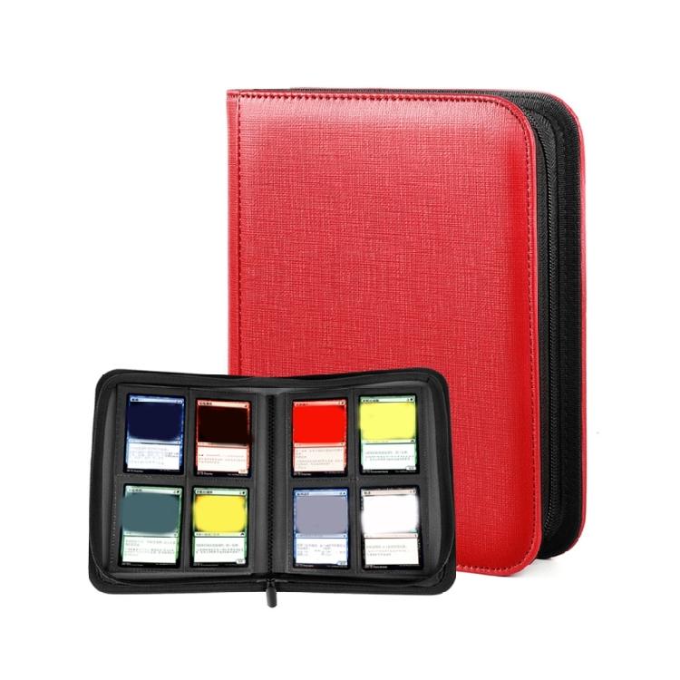 PU Leather Card Collection Book Trading Card Organizers Features 160 Capacity Secure Card Slots and Side Access Design