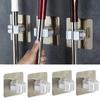 Adhesive Multi-Purpose Hooks Wall Mounted Mop Organizer Holder Storage Rack Brush Broom Hanger Hook Kitchen Bathroom Strong Hook
