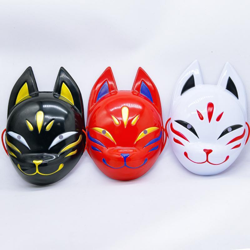 Maschera Facciale Volpe Leggera Cosplay Copri Viso Animale Accessorio Capelli Mascherata Costume Copri Viso Per Feste di Halloween