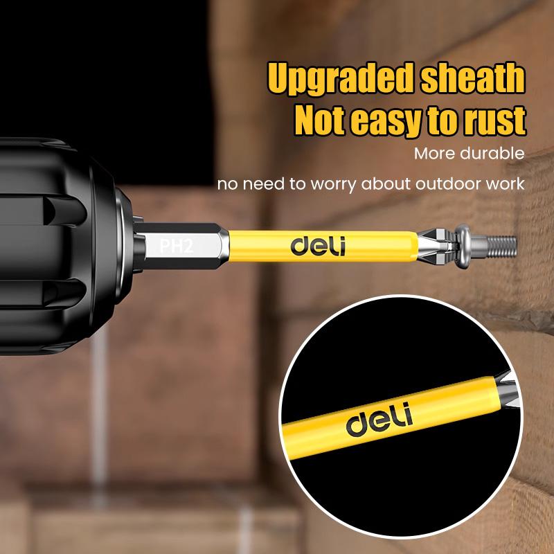 5PC 25-150mm Non-Slip Magnetic Household Electric Driver Screw Set Impact Drill Bit Screw Alloy Steel Non-slip Cross Screwdriver