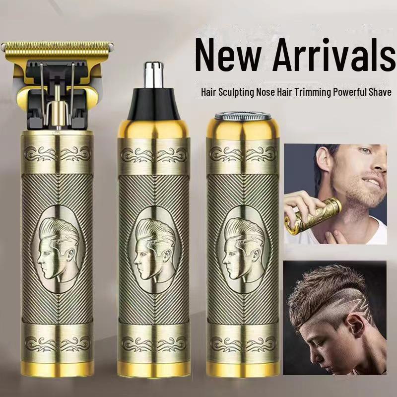 Buddha Kopf T9 Retro Elektrischer Haarschneider mit Schnitzmesser