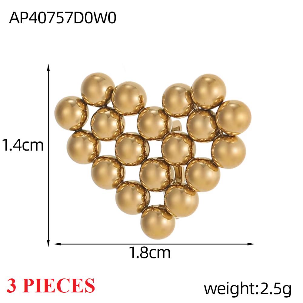 3PCS/LOT CARLIDANA Gold Plated Stainless Steel Charms Bow Knot Star Cross Butterfly Rose Heart Pendants DIY Jewelry