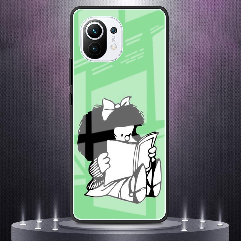 

Стеклянный чехол для Xiaomi Mi Poco X3 NFC M3 11T Pro 10T Note 10 Lite 9T F3 11i Роскошная закаленная задняя крышка для телефона Мультяшный Sac Mi 11