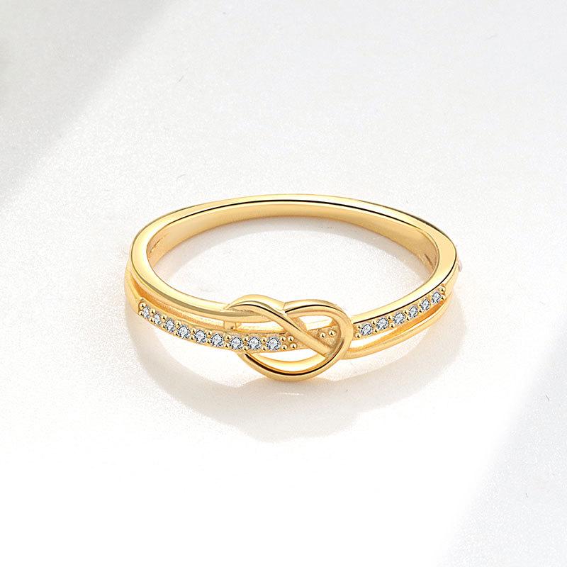 Affordable Luxury Niche-design Ring for Women Stylish Unique Knotted Plain Band Ring for The Ring Finger