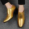 Men High Heels Silver Derby Wedding Dress Dance Business Gold Elevator Shoes Height Increase Tuxedo Prom Blazers Shoes Plus Size