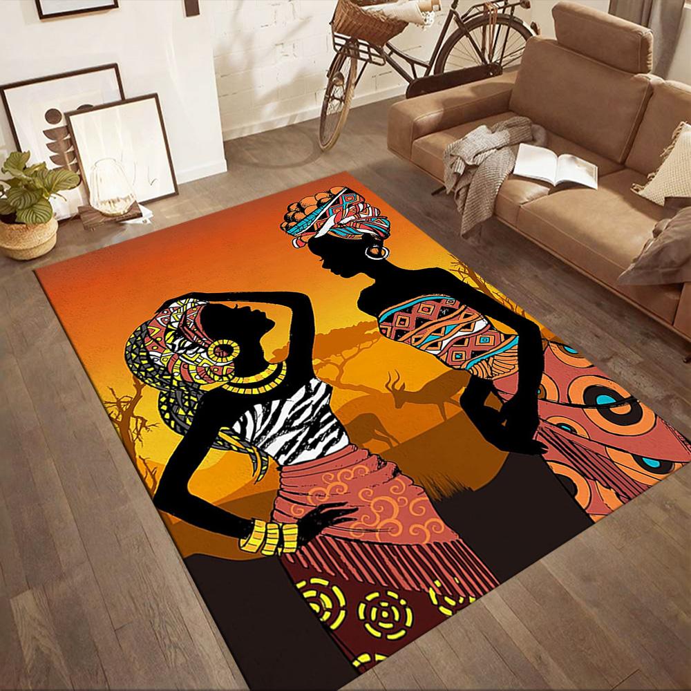 African Cultural Heritage Floor Mats for Living Room, Bedroom and Room Decoration Are Suitable for Gifts.