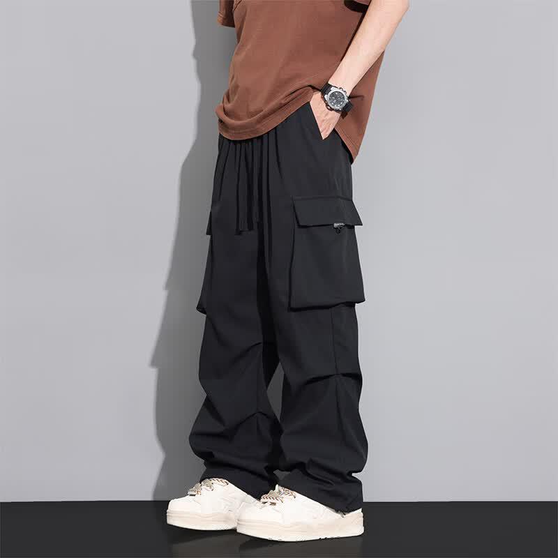 Men's Loose Crinkled Cargo Pants