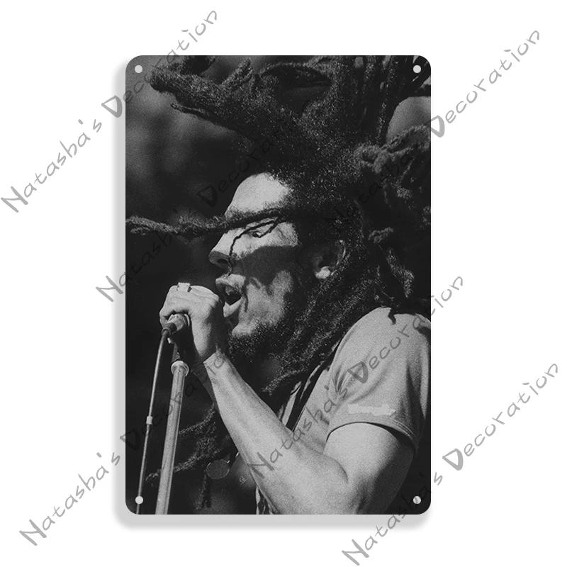 Roestig Bob Marley Metalen Posterbord Reggae Zanger Metalen Blikbord Vintage Poster Bar Club Pub Wanddecoratie Retro Rock Poster