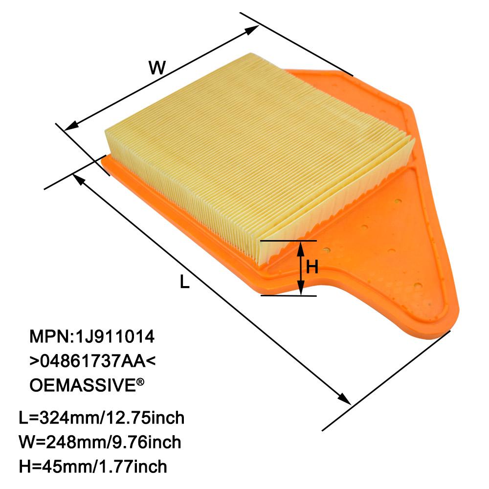 For Chrysler Town & Country Dodge Grand Caravan Ram Volkswagen Routan 2011-2020 Engine Air Filter Cleaner Replacement 4861737AA