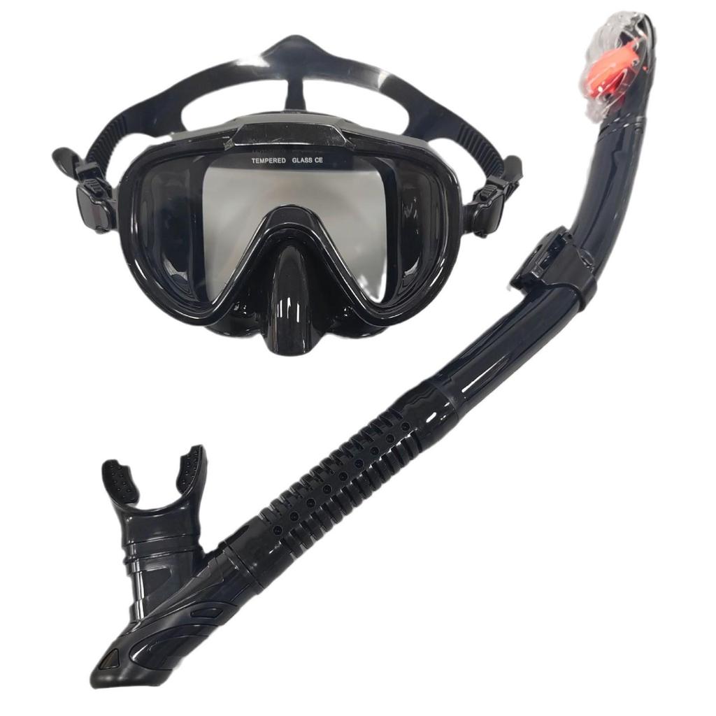 Unisex Adult Large Frame Silicone Diving Mask & Snorkel Set