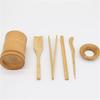 6Pcs/Set Natural Bamboo Kongfu Tea Ceremony Utensils Set Long Handle Food Grade Matcha Scoop Reusable Green Tea Teaspoons