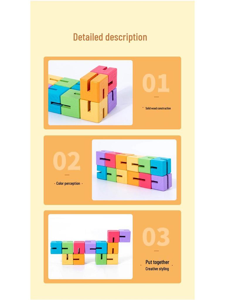 3D Puzzle Blocks: Educational Wooden Toys for Kids