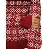 Women Loose Fit Long Sleeve Reindeer Jacquard Winter Sweater