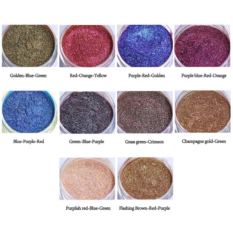 Chameleon Mica Powder,Color Shift Mica Powder for Epoxy Resin,Saturated Color Shifting Chrome Pigment Powder for Nails