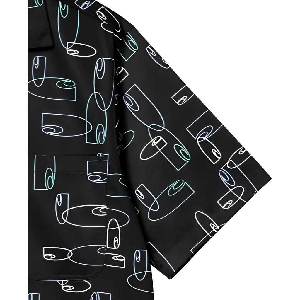 Carhartt WIP All Over Print Short Sleeve Shirt Men Shirts Black I031661-1JR-XX