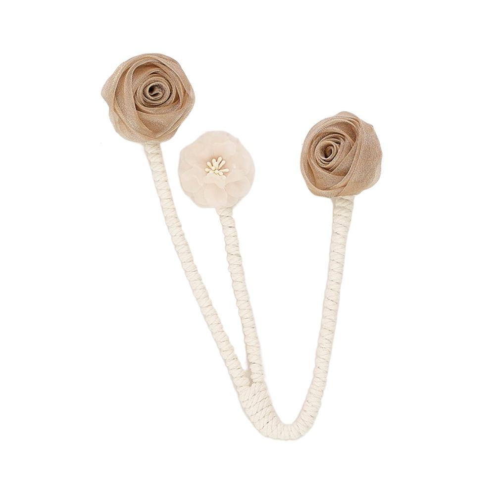 

1 шт. Романтические розы Подхват для штор Ремешок для штор Скрученная лента Пряжки для оконных штор Держатели для штор в форме цветка Домашний декор кофейный