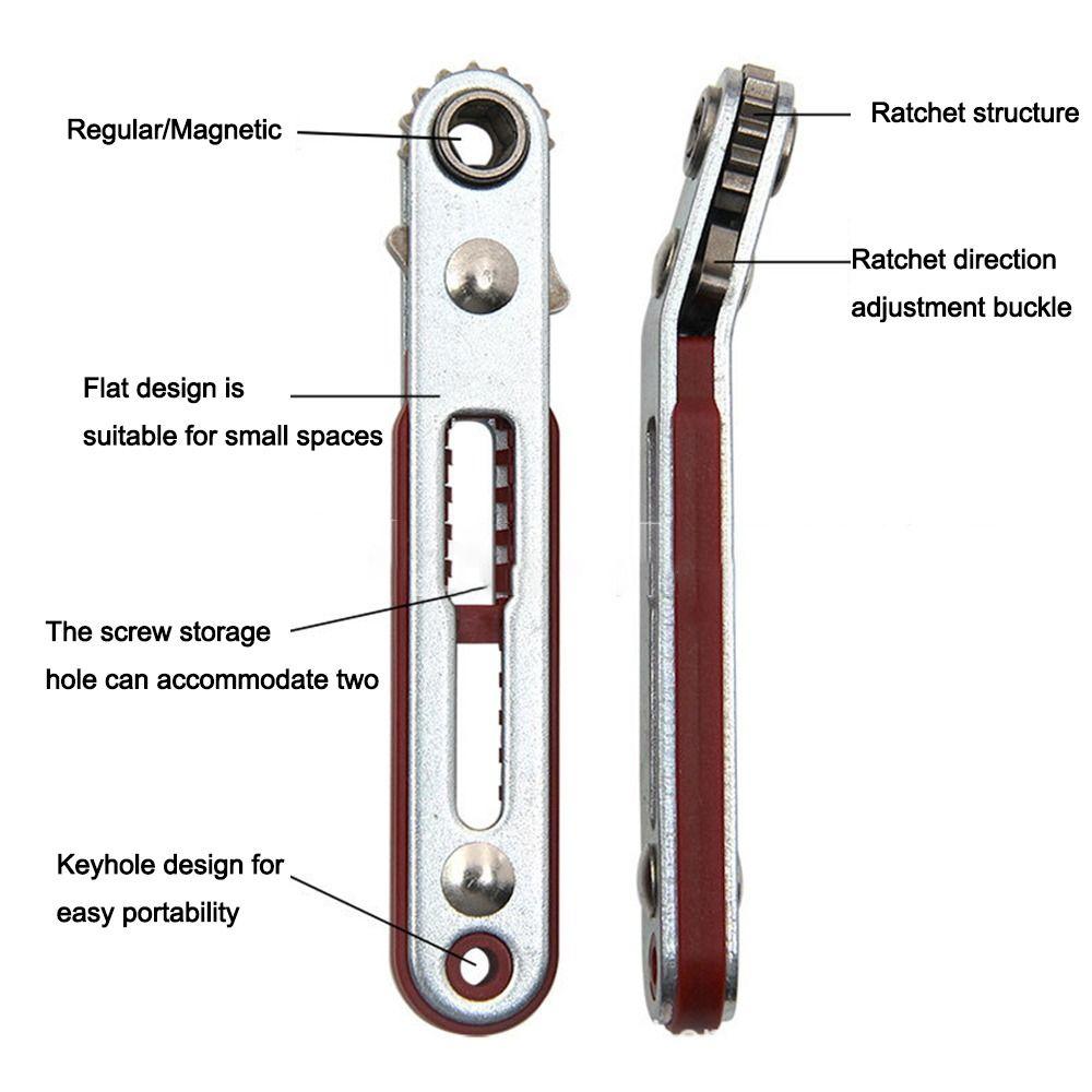 Alloy Steel Ratchet Wrench Multifunctional Cross Screwdriver Durable Bidirectional Screwdriver