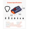 SucceBuy 20/22/40 PSI Stand-Up-Paddleboard-Pumpe Wiederaufladbar Akkubetrieben Automatische Abschaltung 12V DC Autoanschluss LED-Licht Ideal für Matratzen