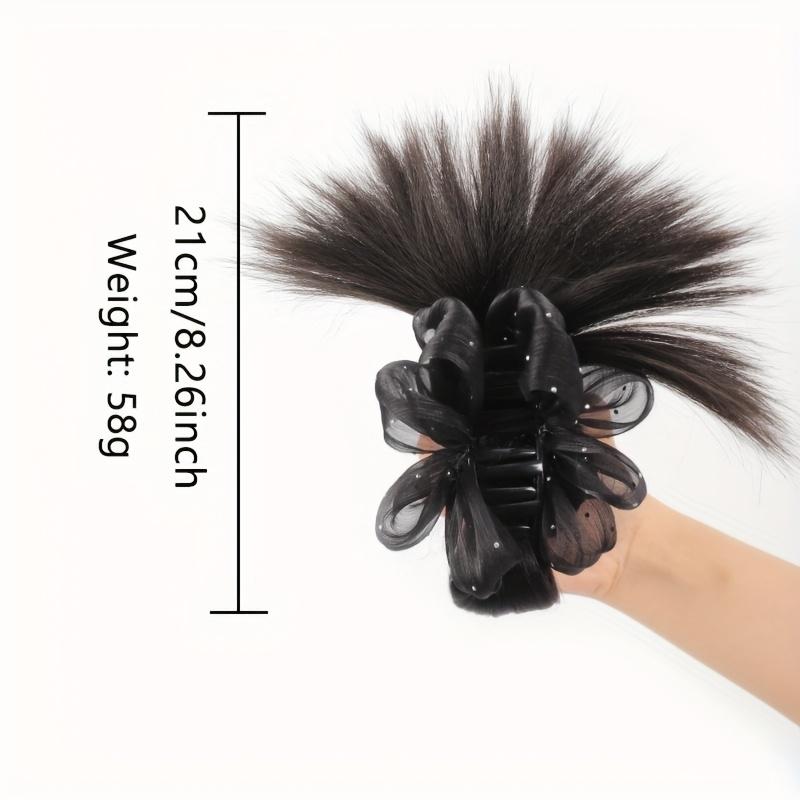 Synthetic Natural Bun Head Wig with Mesh Hairpiece Hair Chignon Claw Clip Ponytails Extensions Hair Accessories For Women Girls