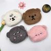 Plush Cartoon Bear Coin Purse With Embroidered Animal Design For Girls And Teens