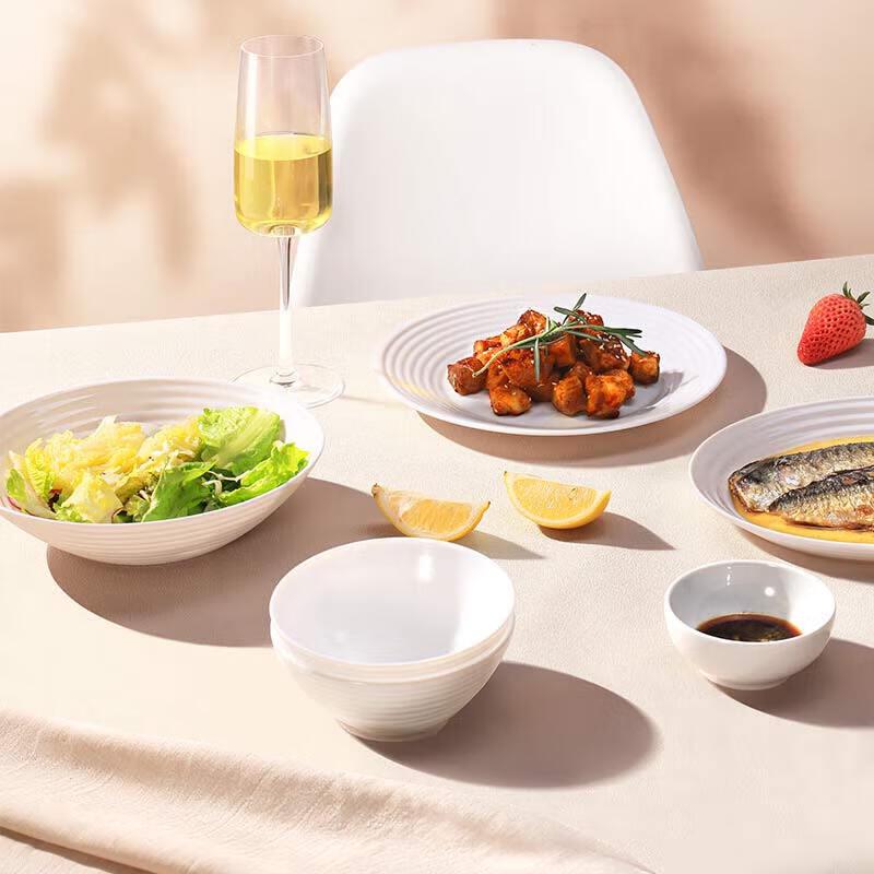 Luminarc White Jade Glass Dinnerware Set