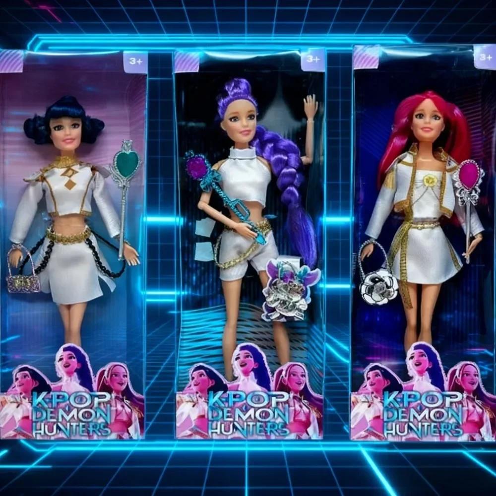 &&&Kpop Dämonenjäger Actionfigur Spielzeug Derpys Tiger Rumi Mira Zoey Sussy Titelsong Mit Bunten Lichtern Für Fans Weihnachtsgeschenke