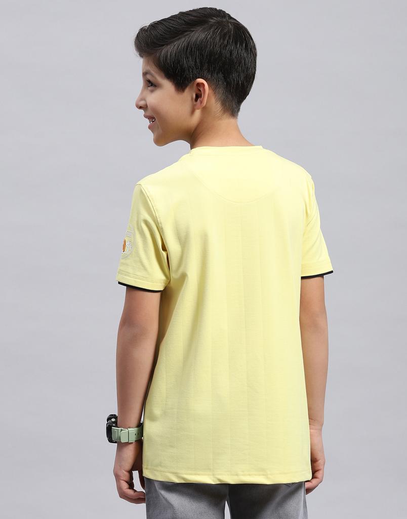 Monte Carlo Boys Printed Round Neck Cotton Blend T-Shirt