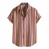 Mens Fashion Ethnic Short Sleeve Casual Printing Hawaiian Shirt Blouse T-shirt