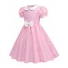 Fashion Children's Short-sleeved Polka Dot Dress With Baby Collar