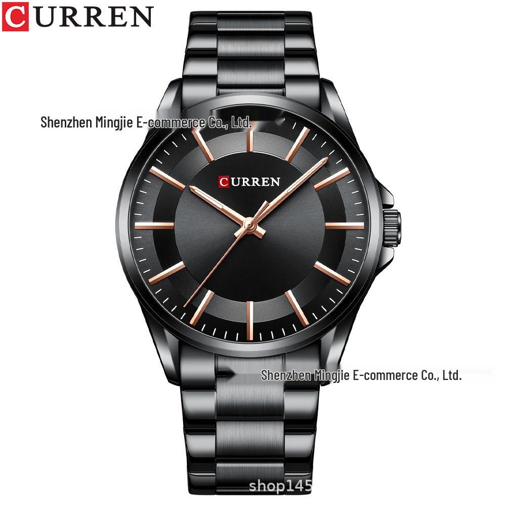 CURREN 8429 Men's Waterproof Steel Quartz Business Watch