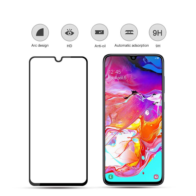 

MOCOLO Silk Print Arc Edge Full Coverage 9H Tempered Glass Screen Protector for Samsung Galaxy A70 Type A