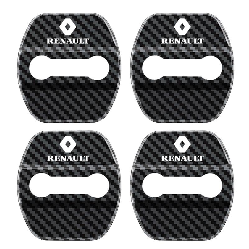 Hub Caps Car Styling Door Lock Cover Emblems Case For Renault koleos duster megane 2 logan clio Kadjar Car Door Protective Decor