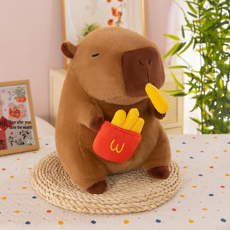 

Creative French Fries Capybara Plush Doll - Ugly Cute Capybara Toy 30 cm (0.31 kg) коричневый