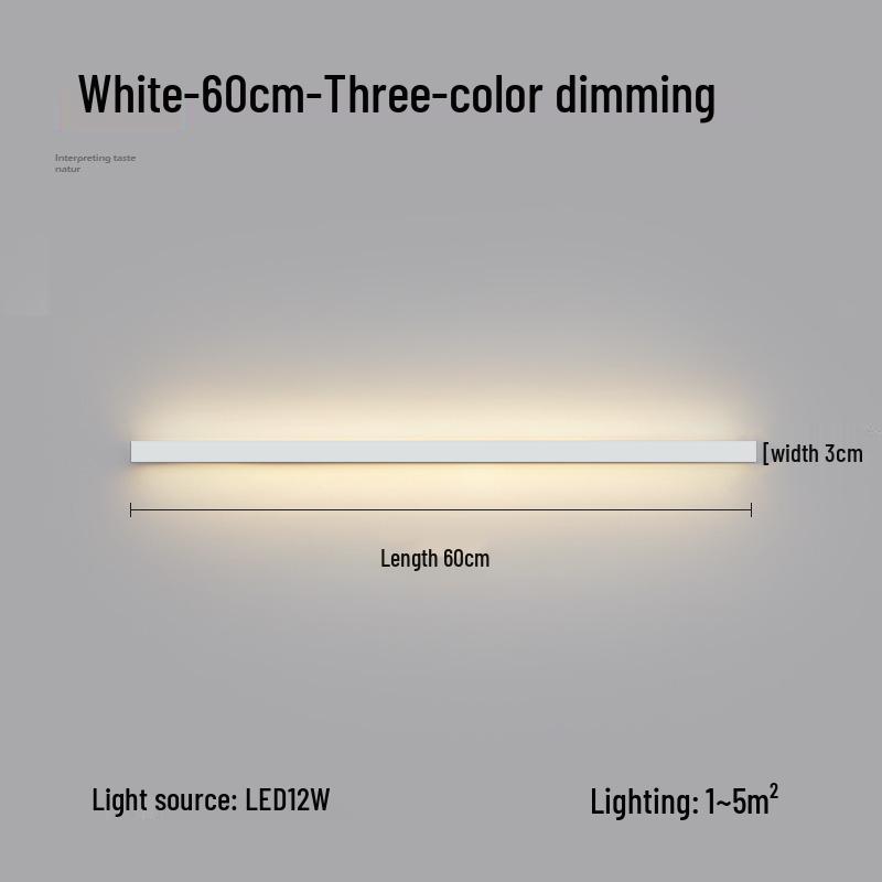 Minimalist Modern Long Strip Wall Lamp for Bedroom, Living Room, or Sofa Side