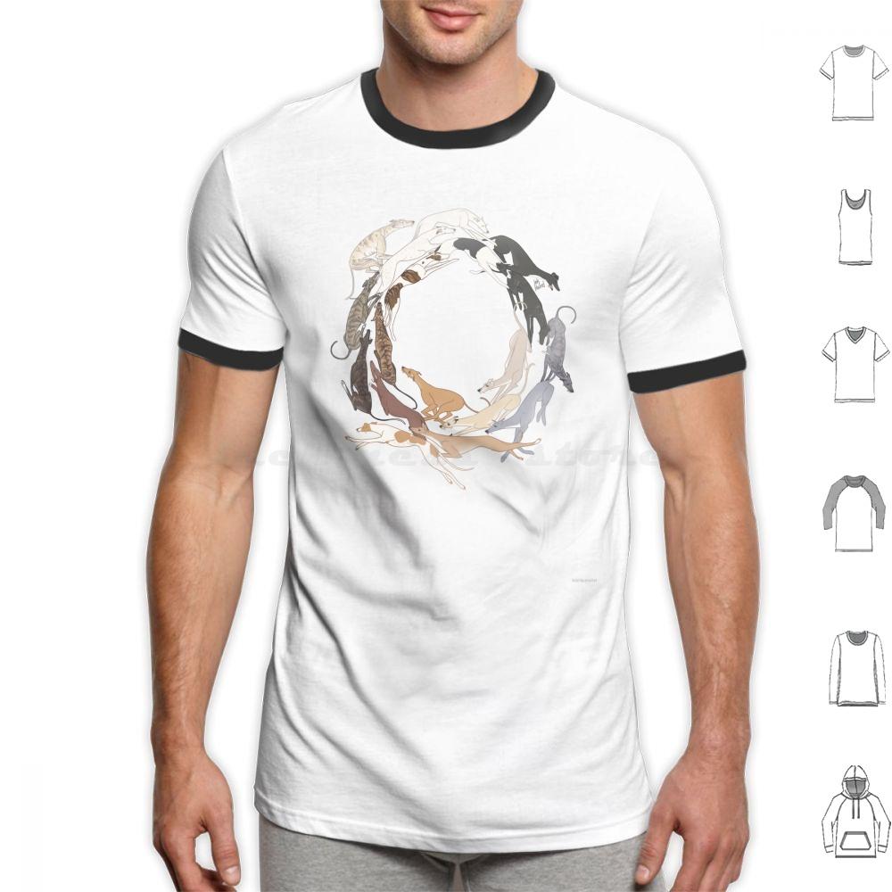 The Greyt Hound Romp T Shirt 6xl Cotton Cool Tee Greyhound Hound Sighthound Galgo Lurcher Whippet Italian Greyhound Dog Brindle